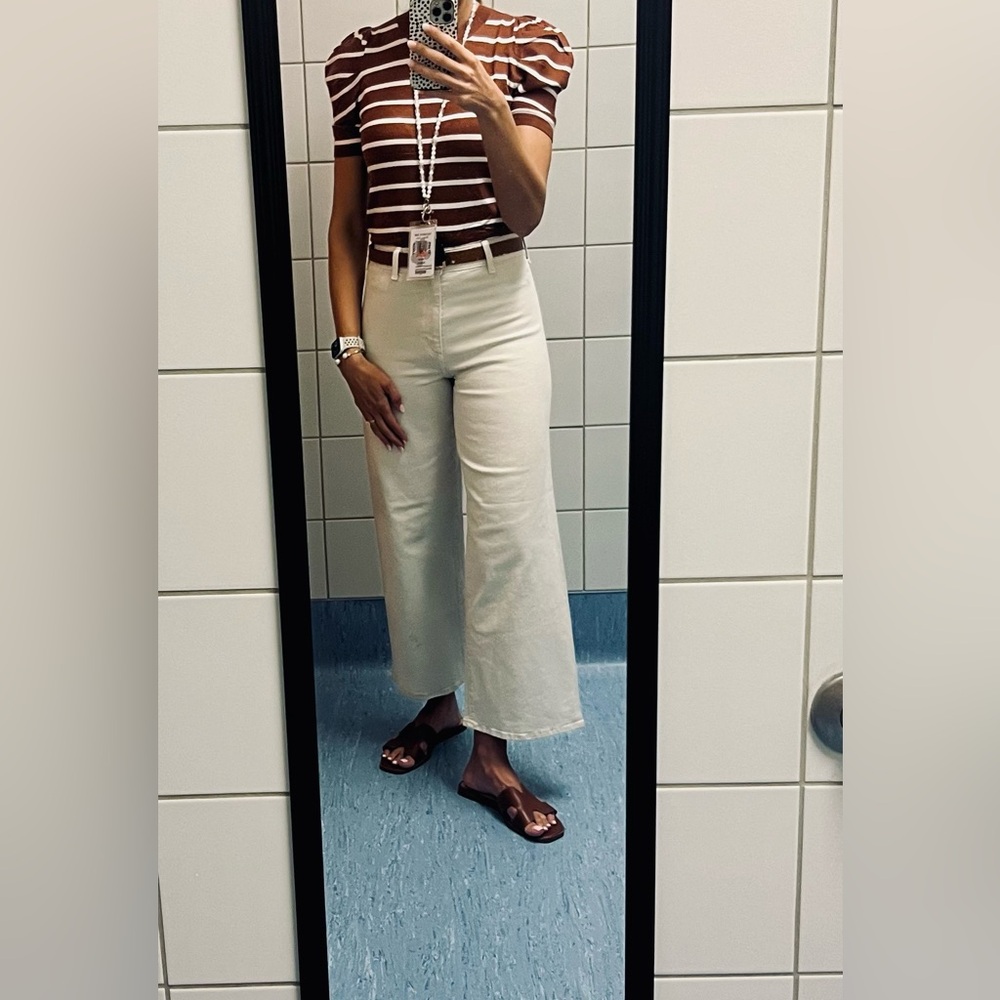 Target Sailor Cream Wide-Leg Pants size 4